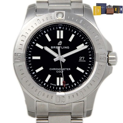New Breitling A17388 Colt 44mm Stainless Steel Black Dial **RETAIL$3,620** #BR94