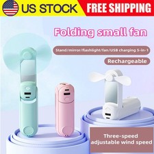 Portable Handheld Fan 5000mAh Rechargeable Foldable Fan 3 in 1 Personal Fan