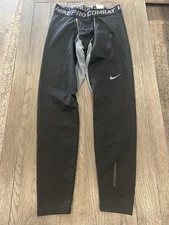 Mens jock Nike Compression Pants Black Spandex Tights Hyperwarm M