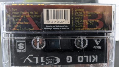 Kilo G- The Bloody City Cassette *SEALED* Rare NOLA Rap Tape 1997