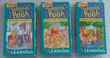 WINNIE THE POOH 3 VHS Tape Lot Children's Making Friends Helping Others Sharing
