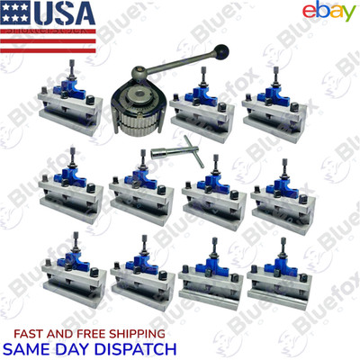 A1 40Position Quick Change Tool Post 12 pc For 150-300mm Lathe 6''-12'' Multifix A