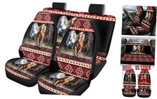 Horse Printed Car Seat Cover For Women Men Aztec Black -- Horse Aztec Tribal
