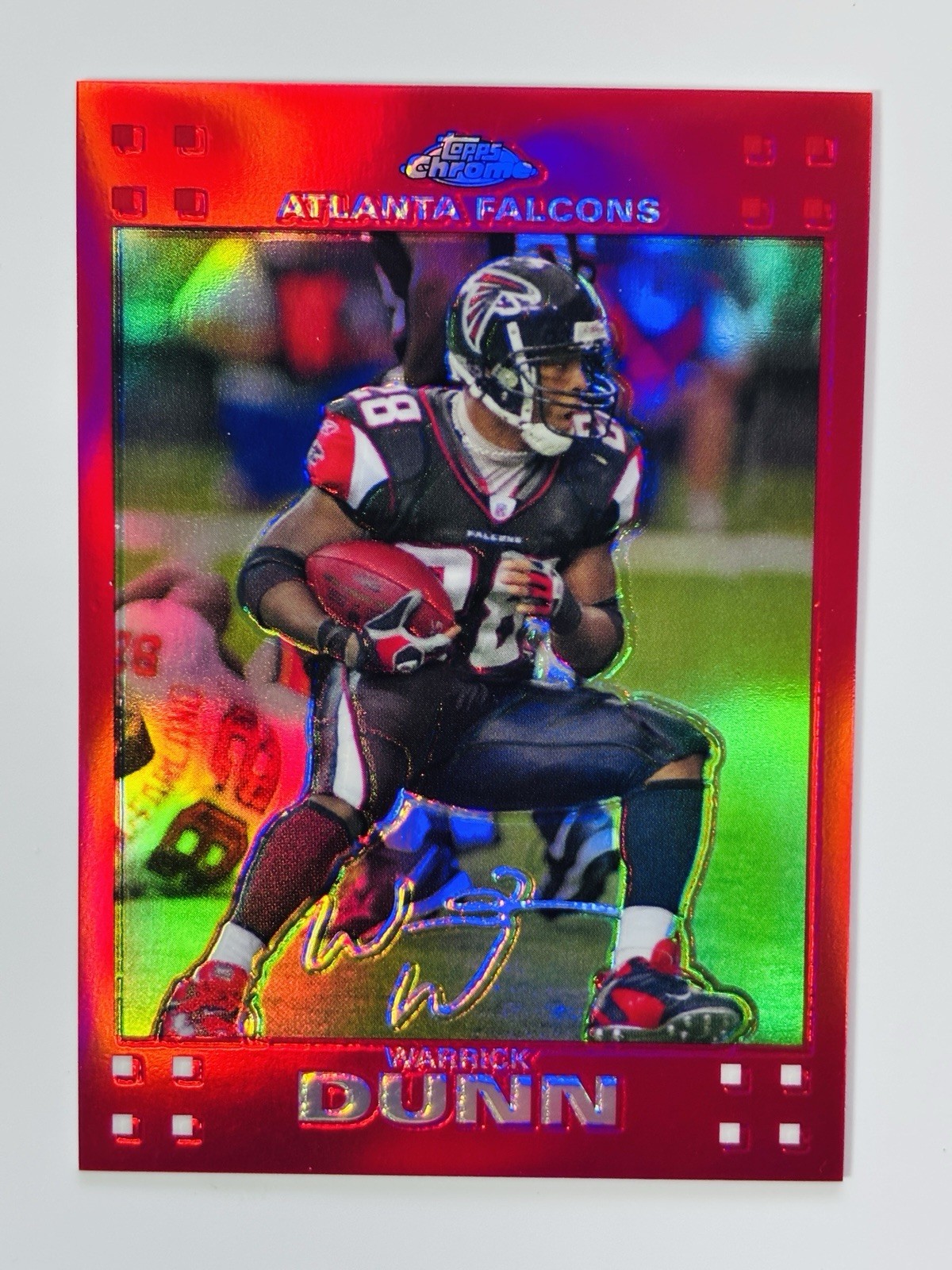 2007 Topps Chrome - Warrick Dunn #TC65 Red Refractor /139