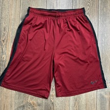 Nike Dri-FIT Mens Basketball Shorts Burgundy Red Black 519501-679 Size Large