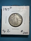 1917 D Type 2 Denver Mint Standing Liberty Quarter Nice 90% Silver Coin