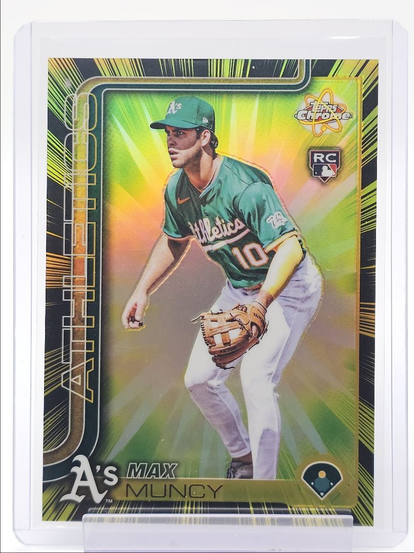 MAX MUNCY 2025 TOPPS CHROME UPDATE RADIATING ROOKIES SSP A'S RC Q4060