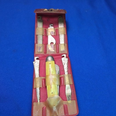 Vintage Imperial Prov Jack Master Pocket Knife Tool Kit 6 pc Set With Pouch