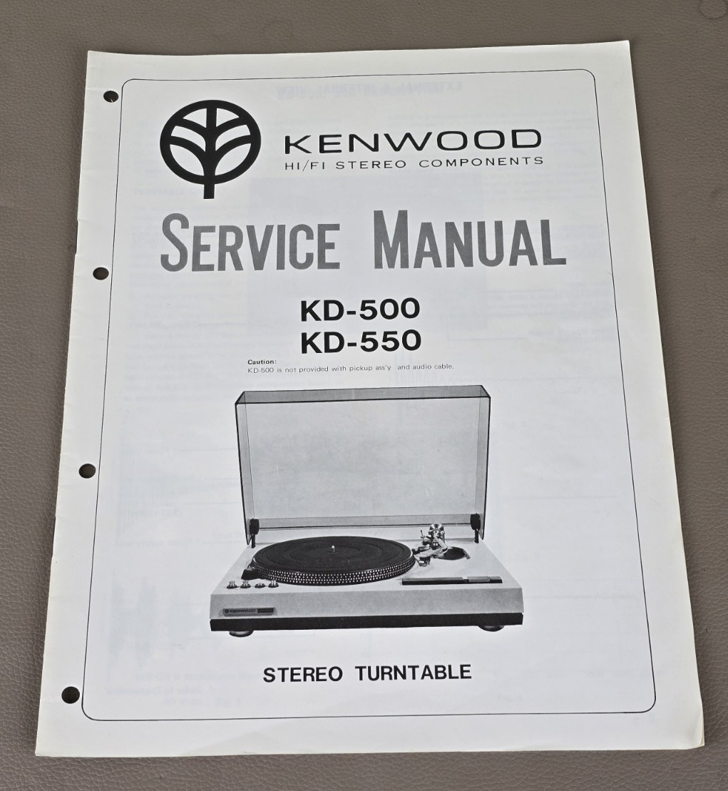 Kenwood Stereo Turntable KD-500/550 Service Manual D-3918