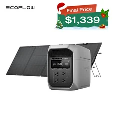 EcoFlow DELTA 3 Max Plus 2048Wh Portable Power Station with 220W Solar Panel Kit