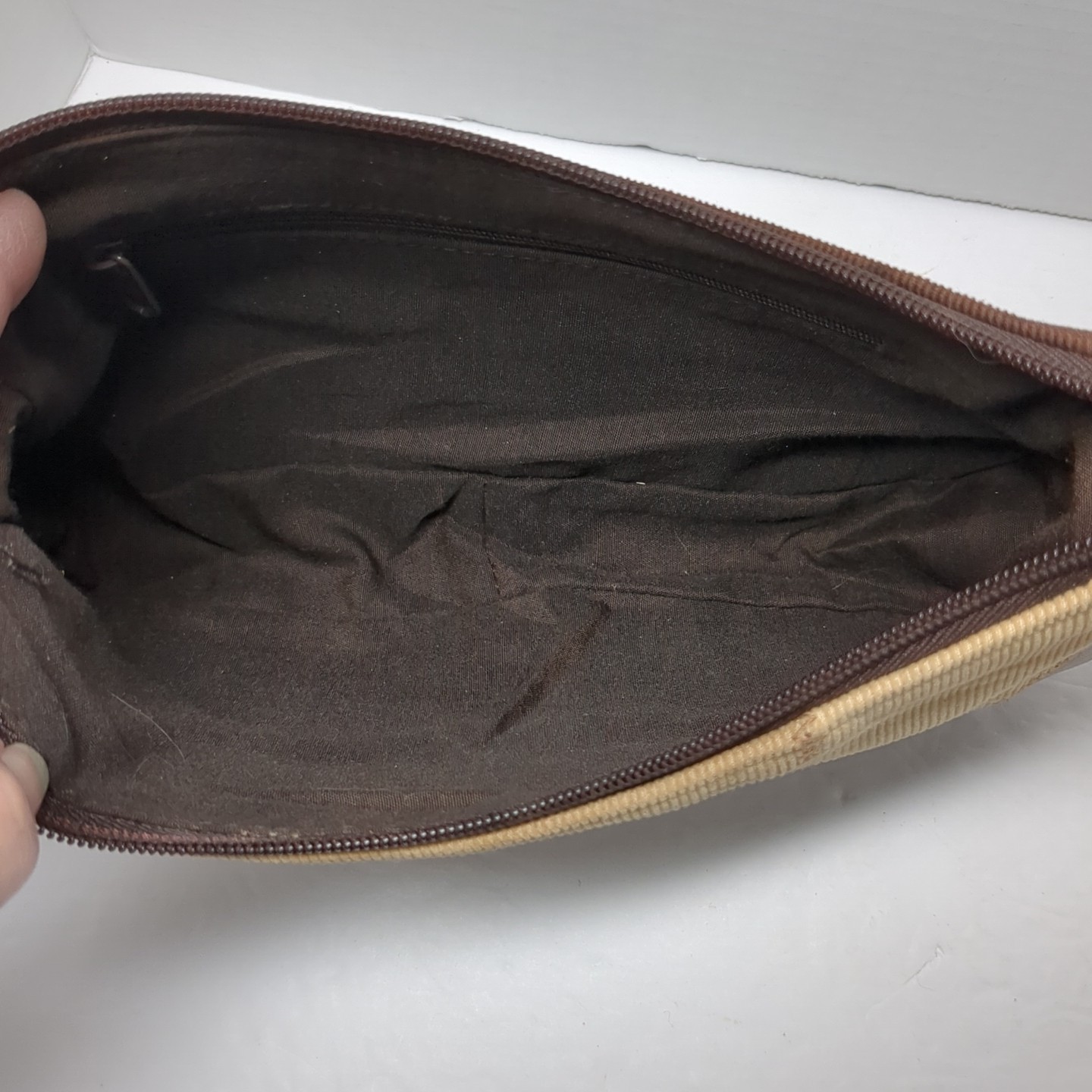 Patchwork Corduroy/Leather Mini Shoulder Bag Retr… - image 8