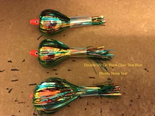 High Percentage Salmon Trolling Fly Double UV on Black Series 4”-3 Pack Unrigged