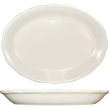International Tableware VI12 9 7/8 in x 7 1/4 Platter With Scalloped