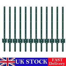 3FT Metal Fence Posts U-Channel No Digging Steel Stakes for Garden, 6/8/12PCS