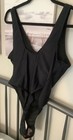Black One-Piece Thong Swimsuit, Size XL — photo 4