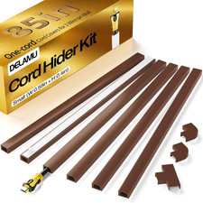 Cord Hider, 85In Cord Covers for Wires on Wall, One-Cord Cable Hider, Self-Adhes