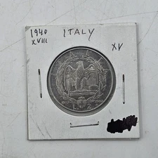 Vintage 1940 Italian 2 Lire Coin Possibly Uncirculated