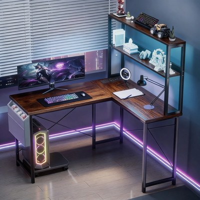 L-Förmiger Computertisch, Schreibtisch, Gaming-Tisch, 135 X 100 X 148 Cm, Mit Rg