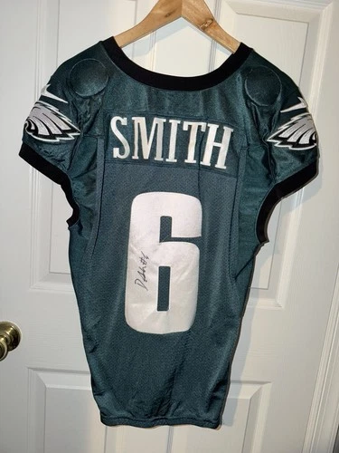 Philadelphia Eagles Devonta Smith Game Practice Worn Signed Jersey NFL