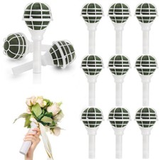 12 PCS Flower Bouquet Holders Wedding Bridal Handle For Fresh Artificial Floral