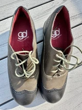 GRAVITY DEFYER Women's 9M Zolita Olive/Black Flat Oxford Clog Style TB7053-FGL