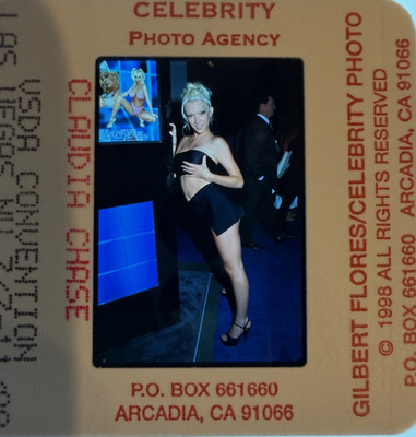 ADULT FILM ACTRESS CLAUDIA CHASE ORIGINAL Photo 35mm Slide Transparency #1086