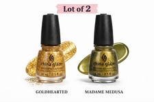 China Glaze Nail Polish Lot of 2 – Goldhearted + Madame Medusa – New ✨