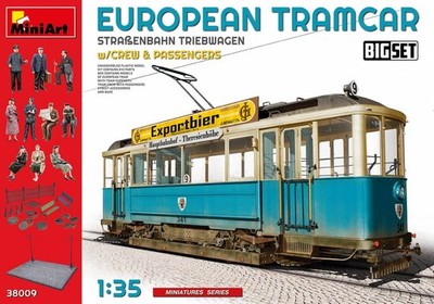 European Tramcar(Strassenbahn Triebwagen 641) with Crew & Passengers / 1:35