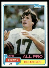 1981 Topps Brian Sipe #350 Cleveland Browns