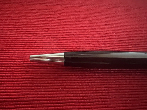 Balenciaga Stylo-Plume Sphère Laque Noire Profils Chrome Écrit Avec Boîte - Photo 5 sur 12