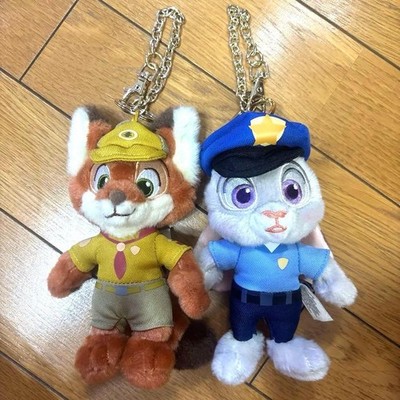 Nick Judy Zootopia Plush Keychain Childhood Hong Kong Disney