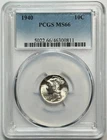 1940 P Mercury Dime PCGS MS-66