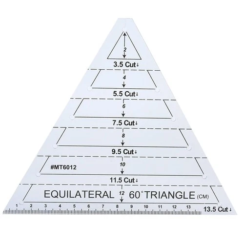 Fayelume 60 Degree Triangle Ruler, Acrylic Triangle Quilting Ruler, High Transpa - product listing photo