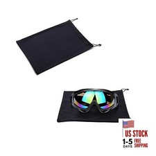 2Pcs Microfiber Ski Goggle Bag,Ski Goggle Pouch Sunglasses Pouch