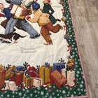 Norman Rockwell Christmas Quilt Wall Hanging 31x54.5” Vtg Decor Hand quilted — photo 7