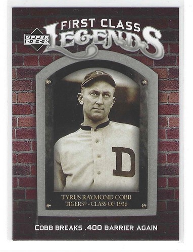 Ty Cobb 2006 Upper Deck First Class Legends Card# FCL-25 - Picture 3 of 4