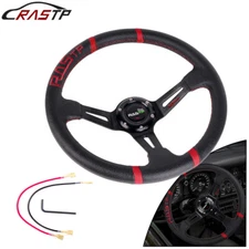 Steering Wheel Deep Dish Drifting Sport Aluminum Surface Racing 14inch