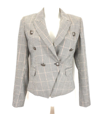 K34) KOCCA Collection Damen Blazer Jacke Gr. S 36 gemustert Wie Neu