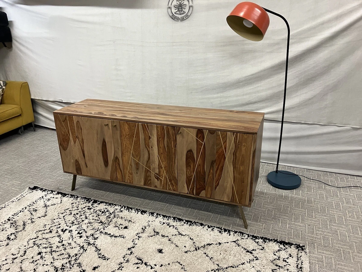 Swoon Herning Sideboard in Mango Wood Brass RRP 749 eBay