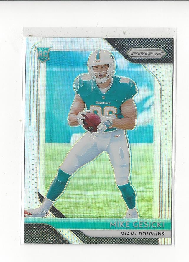 2018 Panini Prizm Silver Prizms #216 Mike Gesicki RC Rookie Dolphins