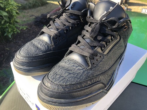 retro 3 black flip