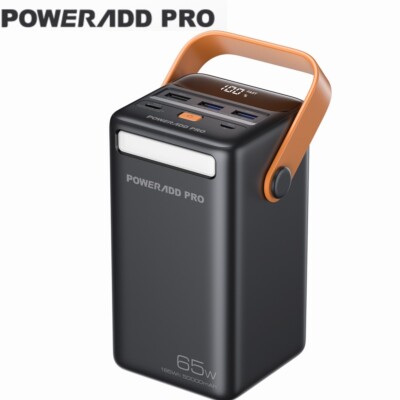 Poweradd Pro Powerbank 65W 50000mAh USB C Externer Akku Tragbare Powerstation