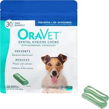 OraVet Dental Hygiene Chews for Small Dogs, 30 Count