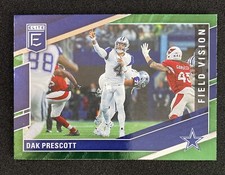 2022 Donruss Elite Football GREEN Field Vision Dak Prescott #FV6 Dallas Cowboys