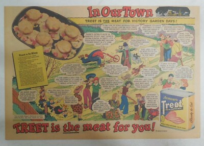 Armour's Treat Ad: Treet For Victory Garden Days! from 1945 Size: 11 x 15 inches