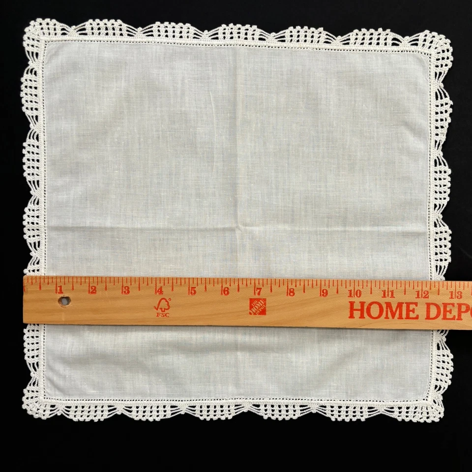 Pañuelo de boda de encaje de ganchillo para novia casa de campo núcleo vintage delicado Foto 4 de 4