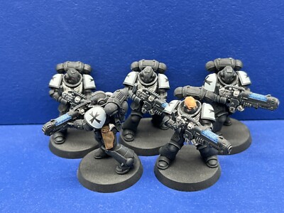 5 Primaris Hellblasters der Black Templars GUT BEMALT