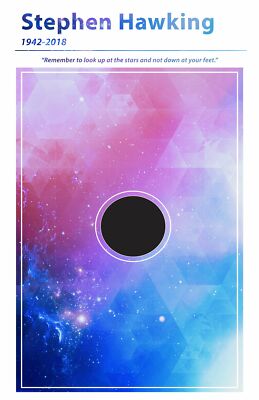 Stephen Hawking Scientist  Poster wall decor