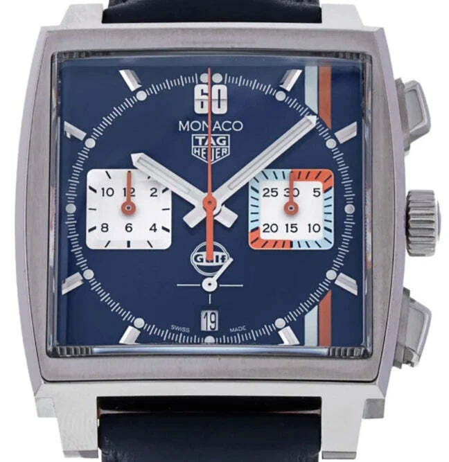 TAG Heuer Monaco Gulf Blue dial 39mm CBL2115.FC6494 | eBay