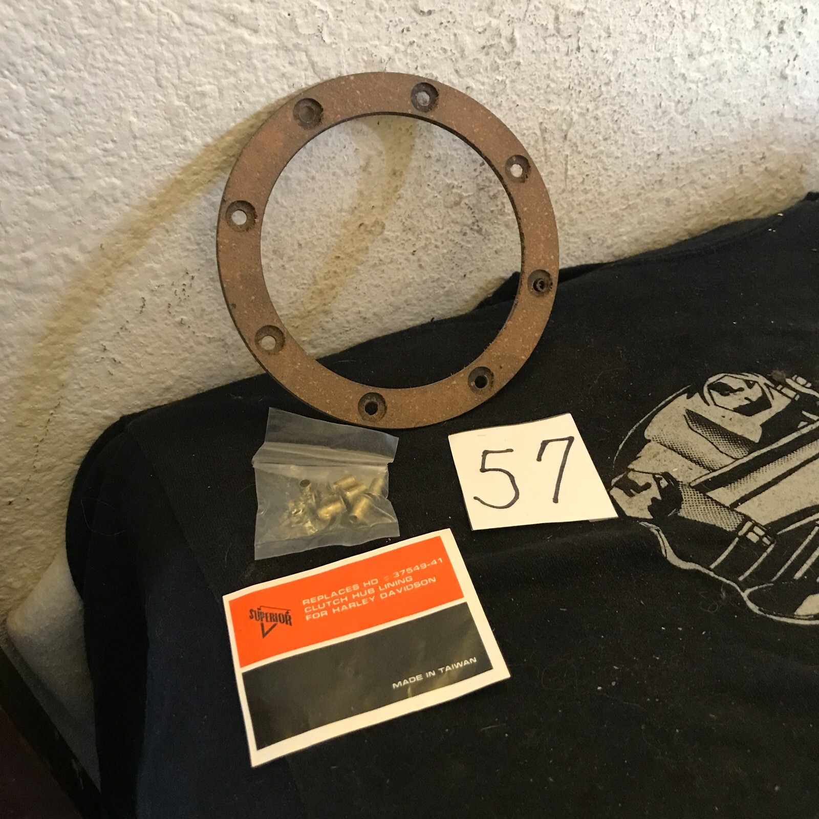 harley antique knucklehead flathead panhead clutch hub lining with